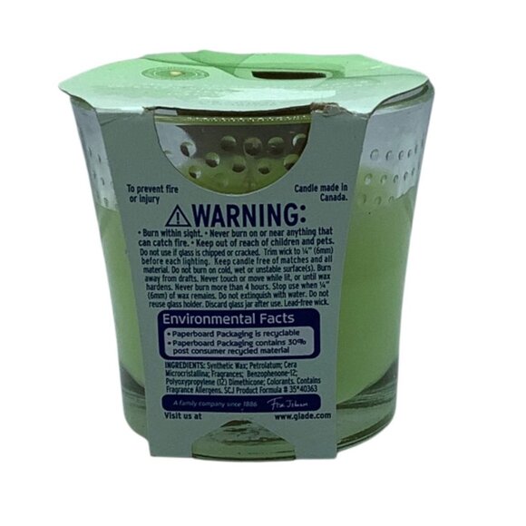 Glade Bamboo & Waterlily Bliss Candle 3.4 Oz Fragrance Infused With Essential O - Picture 6 of 8